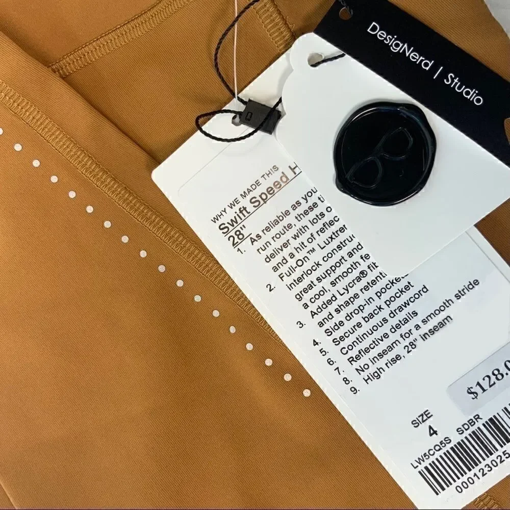 LULULEMON SWIFT SPEED HIGH-RISE TIGHT 28 SPICED BRONZE WOMEN SIZE 4 LEGGINGS NEW
